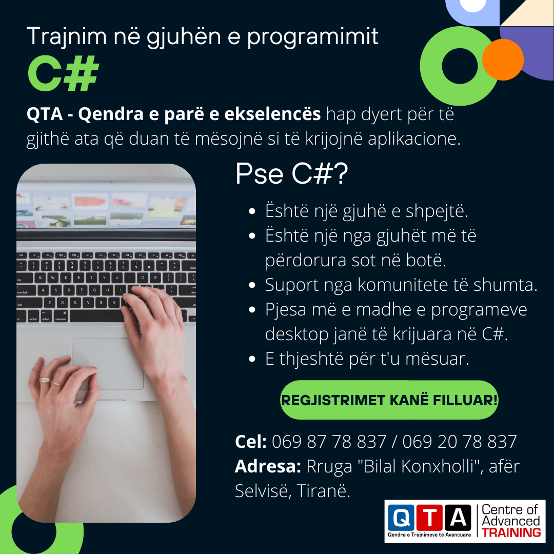 QTA - Trajnim profesional në gjuhën C#