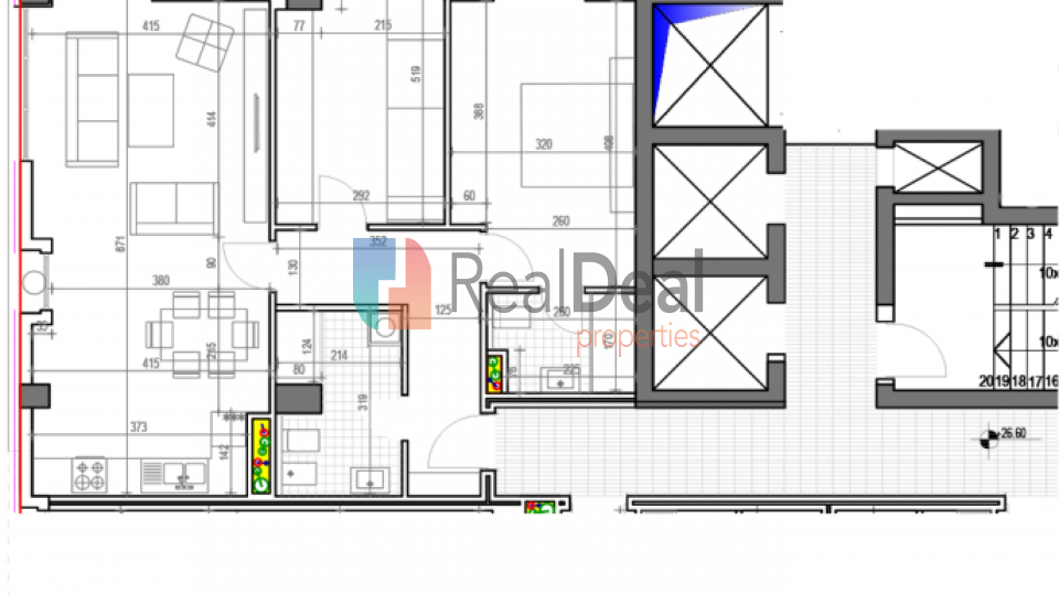 Prane 21 Dhjetorit, Tek Square 21 Shitet Super Apartament 2+1 +2 Me Orientim Jug-Lindje!! - 127m2