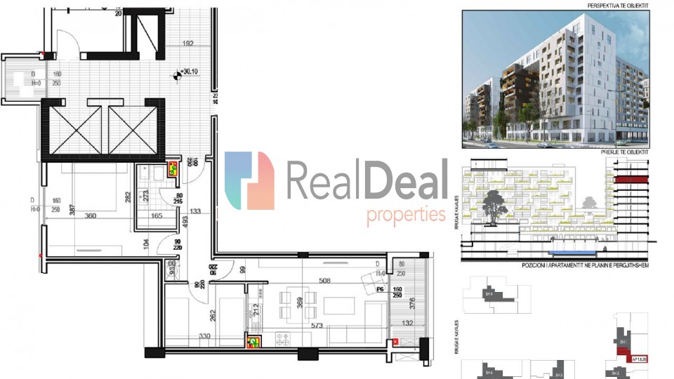 Prane 21 Dhjetorit, Tek Square 21 Shitet Apartament 2+1, Per Vetem 1080 /m2 - 85m2