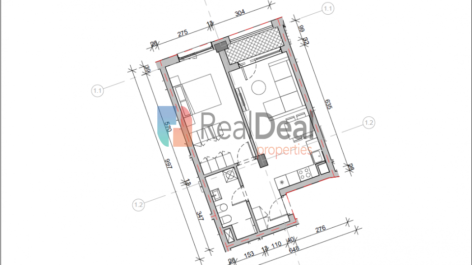 Tek Komleksi Magnet 2, Shitet Super Apartament 1+1 ! - 64m2