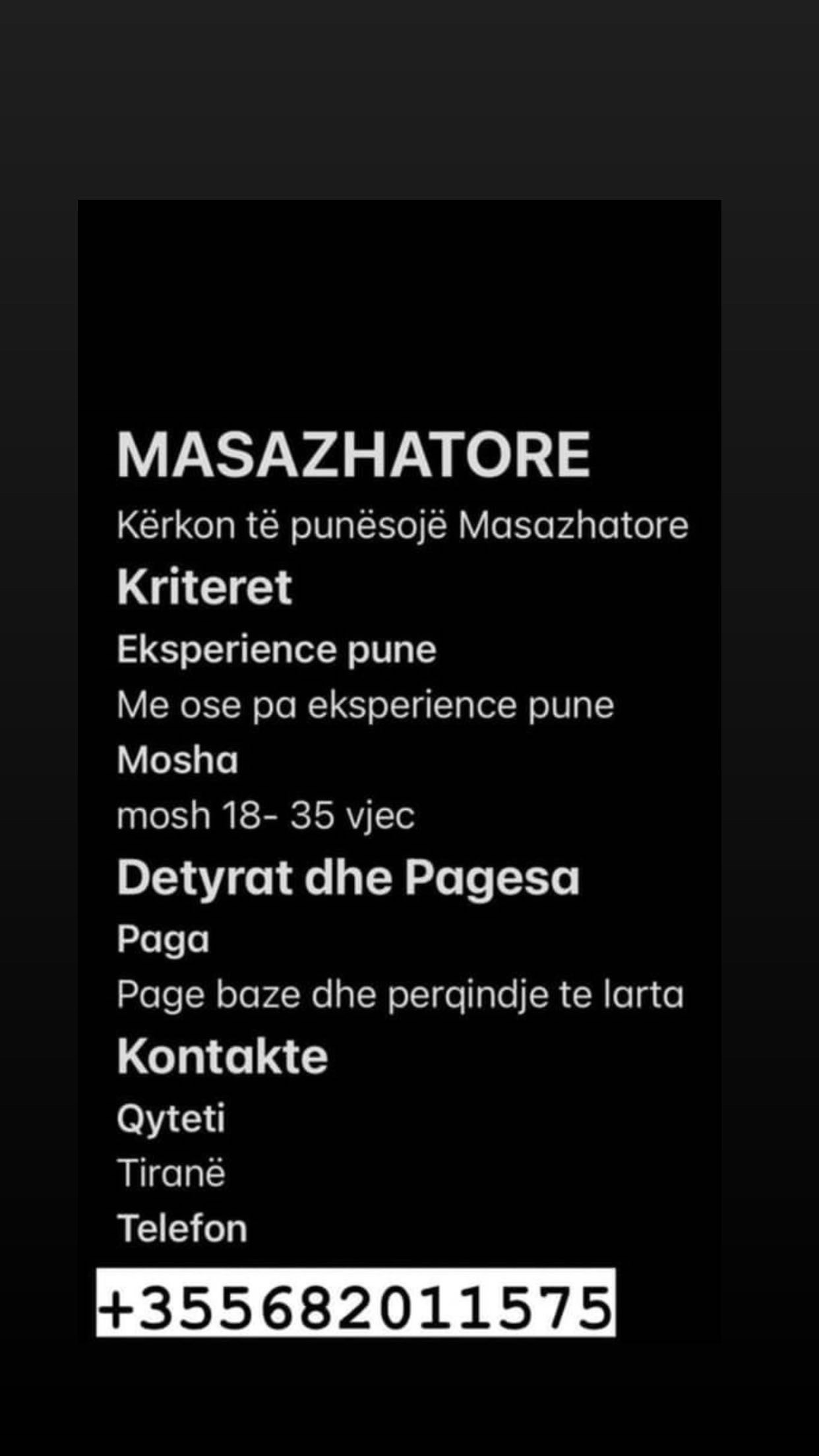 OFERT PUNE KERKOHET MASAZHATORE