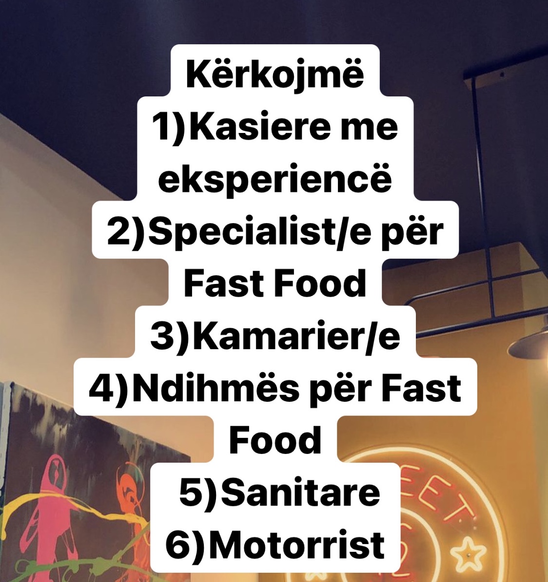 Street Food 12 Al kerkon te punesoje 